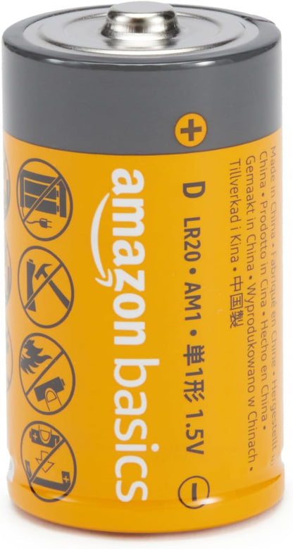 Pilas alcalinas AmazonBasics tipo D de 1.5V 12 pilas