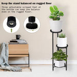 Mesa de Pie 3 Niveles Plegable Metal Negro Ramzyh