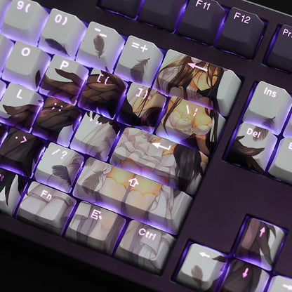 Juego de teclas retroiluminadas, Overlord Albedo PBT, KEYOTIM.