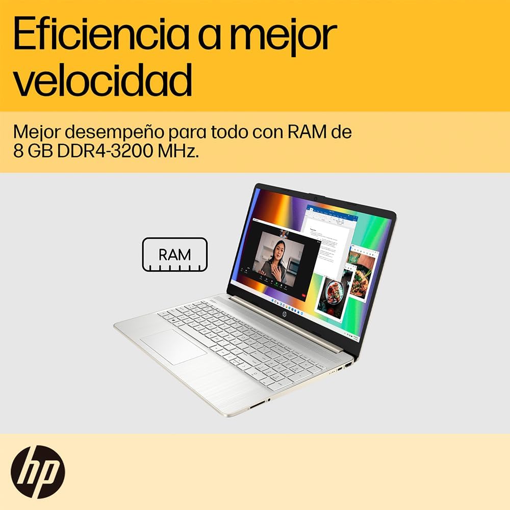 HP Laptop, AMD Ryzen 7, Windows 11 Home, Teclado en Español.