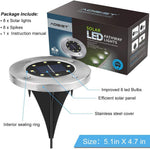 Luces solares de suelo para jardín, 8pcs, impermeables, 1.20V.