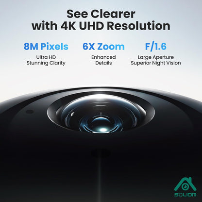 Sistema de cámaras de seguridad, Soliom Solares, giro e inclinación de 360°
