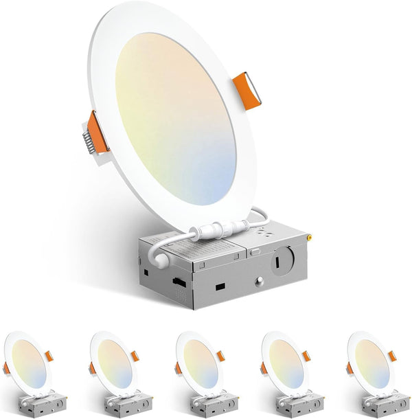 Luces LED Empotrables Amico 6 Pulg 12W 5CCT 12pz Regulables