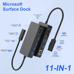 Docking Station Triple Displays Dual HDMI+VGA, 12 en 1