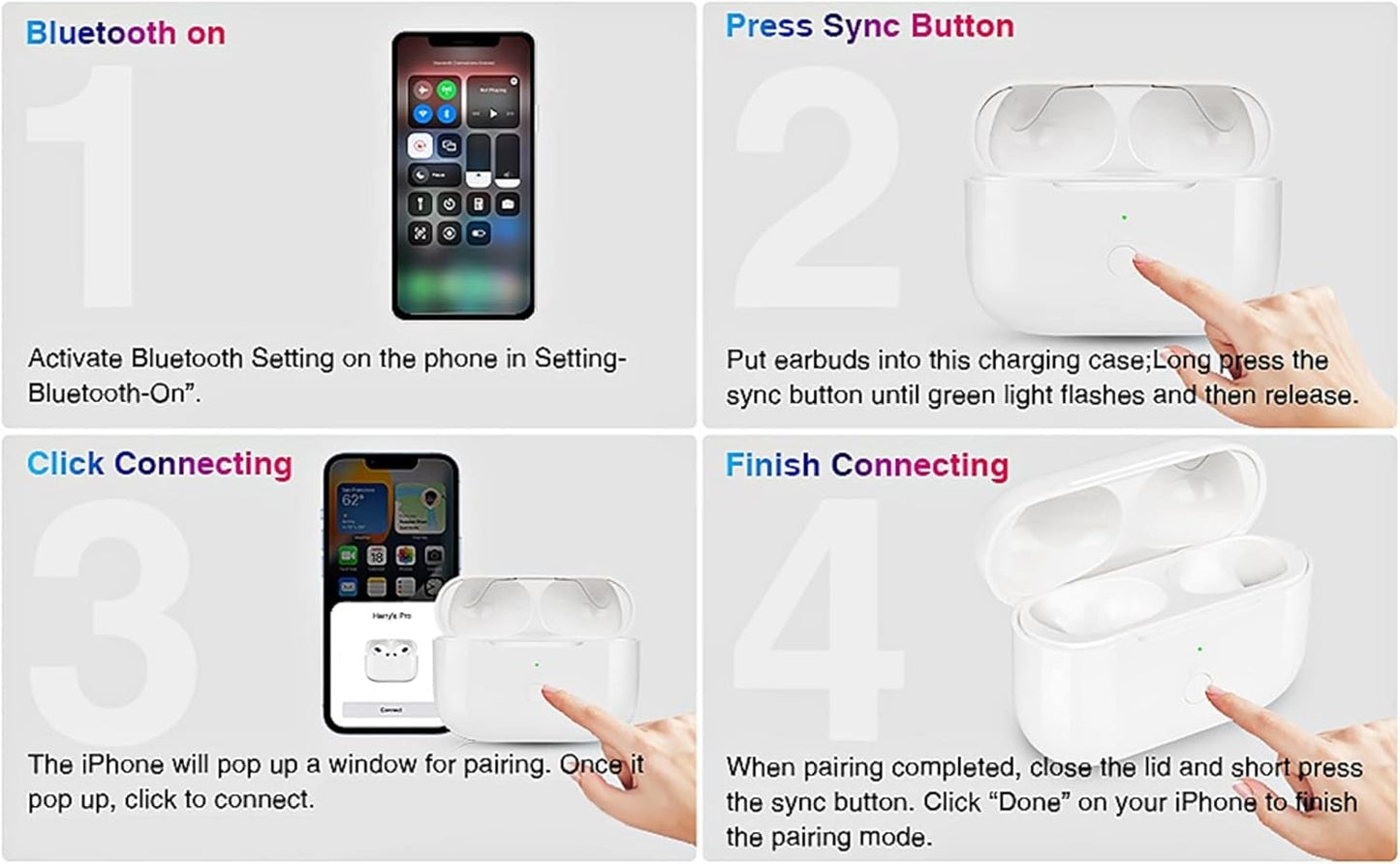 Estuche de carga compatible AirPod Pro de 1.ª gen