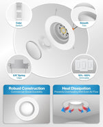 Luces LED empotrables de 5/6", retrofit Downlight 13W 965 LM SUNCO