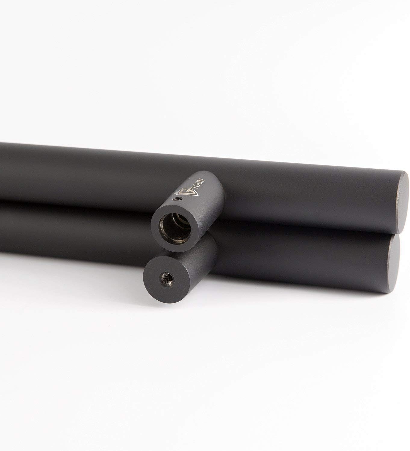 Manija de puerta de acero inoxidable, 48", acabado negro mate.