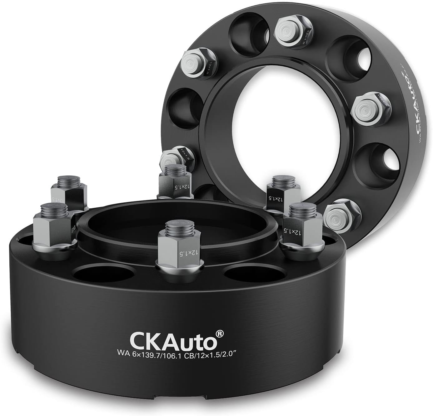 CKAuto 2 espaciadores de rueda centrados en cubos 6x5.5 2"