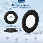Luces empotrables Amico 24 Pack 5/6", 5CCT borde deflector negro.