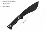 Cuchillo Kubey KU241 Machete, hoja fija mango G10, hoja estilo Kurki.