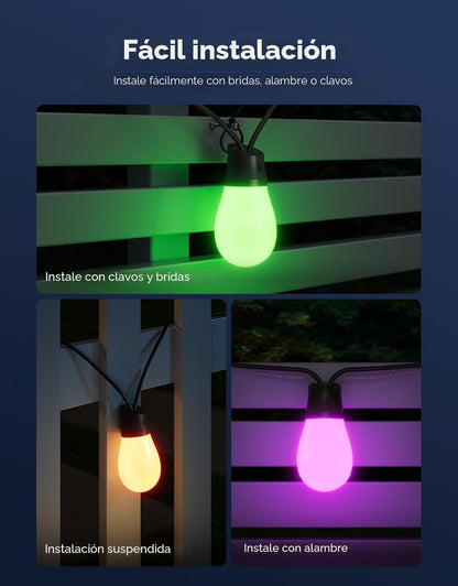 Guirnalda de luces Govee S14 H702C, 144 pies, IP66 Comp. con Alexa