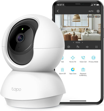 TP-Link Tapo C210 Cámara de Seguridad 360° con App y Alta Definición.