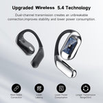 Auriculares Bluetooth 5.4 de Oído Abierto,Manos Libres blancos