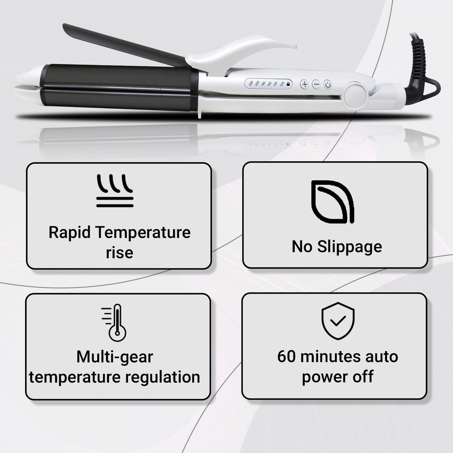 Plancha y rizador de pelo profesional VGR V-558 2 en 1