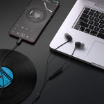 Auriculares USB C con cable, magnéticos, micrófono, manos libres.