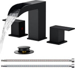 Grifo Baño Cascada Elegante FORIOUS 8" Negro Mate