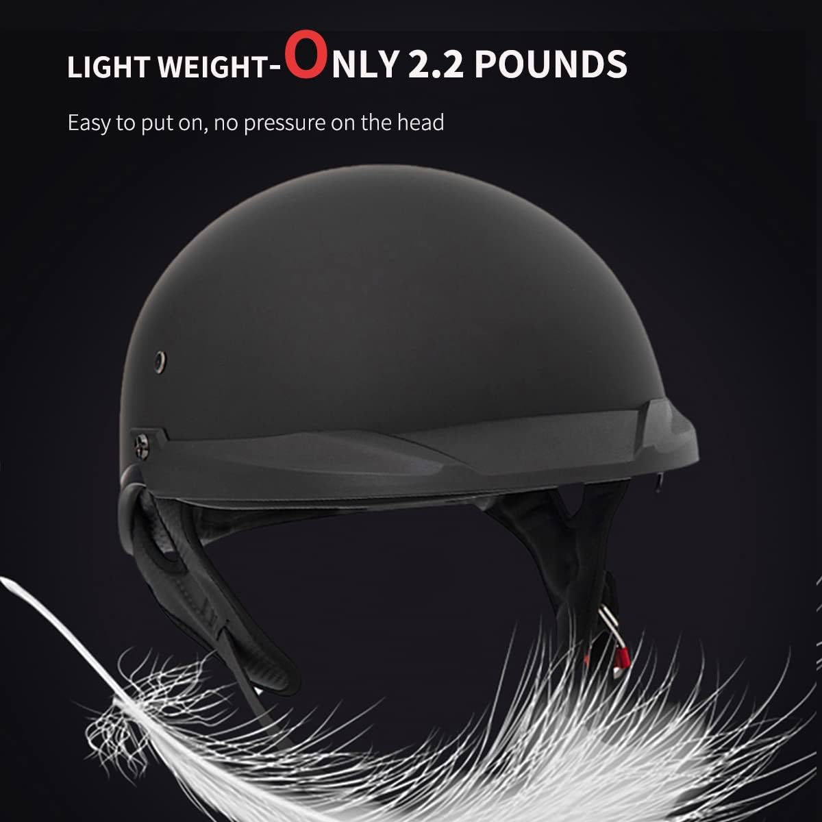 Medio casco, con visera solar, scooter, ATV, Cruiser, Motos, DOT.(USADO)