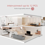 Juego De Detectores De Humo Interconectados, 4pcs, Bat. Remp