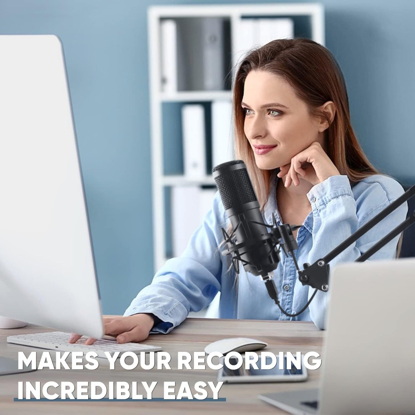 Micrófono condensador USB Piolunth Plug & Play