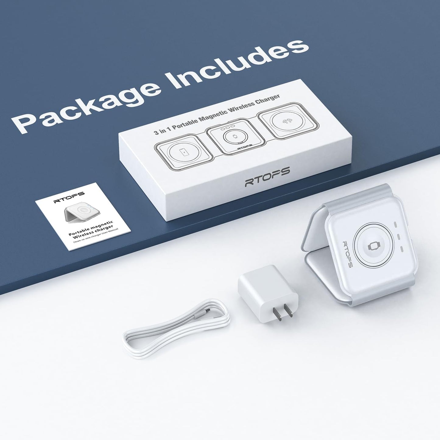 Estación de carga inalámbrica 3 en 1 múltiples dispositivos