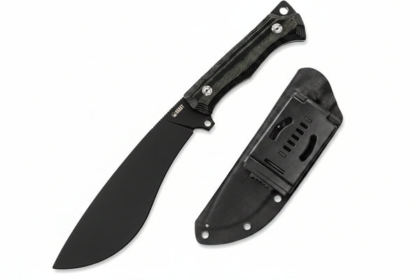 Cuchillo Kubey KU241 Machete, hoja fija mango G10, hoja estilo Kurki.