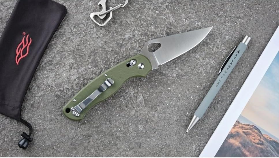 Cuchillo de bolsillo plegable, GANZO, Stainless Steel.(USADO).