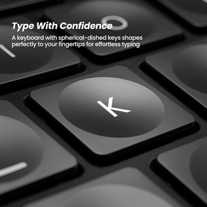 Nulea Teclado ergonómico inalámbrico, USB-C, retroiluminado.