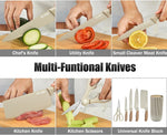 Set Cuchillos Cocina Top Lucky 6 Piezas Con Base