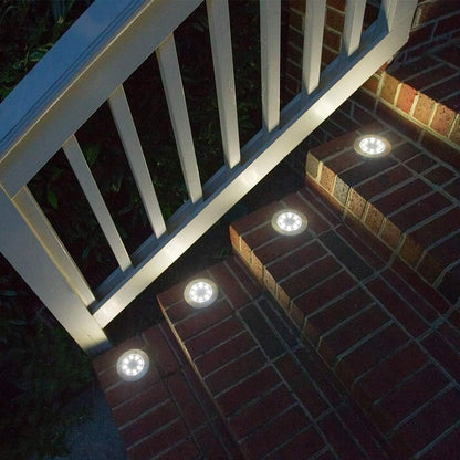 Luces solares de suelo para jardín, 8pcs, impermeables, 1.20V.