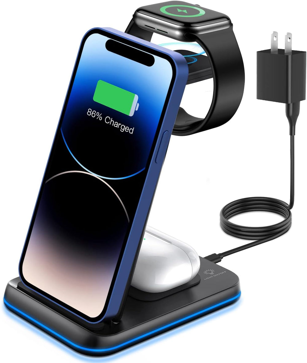 Cargador inalámbrico plegable para múltiples dispositivos, ZUBARR.