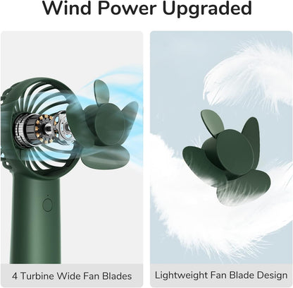 Ventilador Portátil JISULIFE Recargable 3 Velocidades