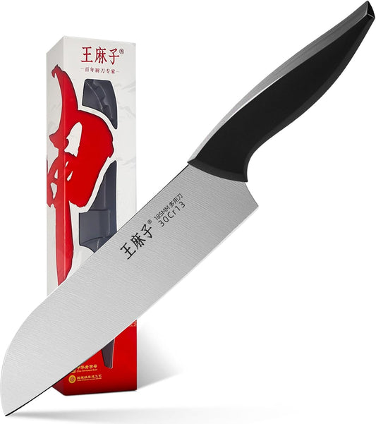 Cuchillo de cocina de acero inoxidable, Wang Mazhi, 185mm.