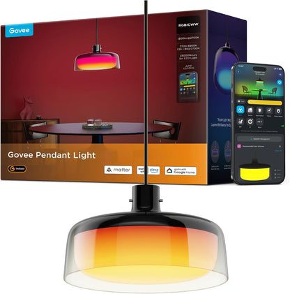 Lámpara colgante Govee H60C1, RGBIC de tres capas, iluminación inteligente.
