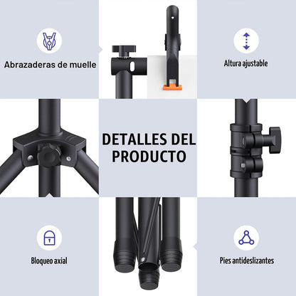 Soporte de fondo ajustable para fiestas y estudio de fotografía.