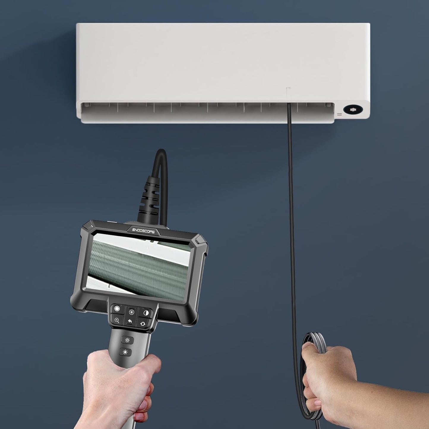 Cámara de boroscopio, impermeable IP67, pantalla LCD de 4.3".