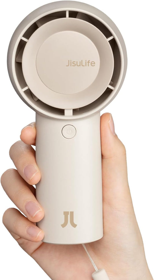 Ventilador turbo portátil de mano, USB recargable, 5 vel.