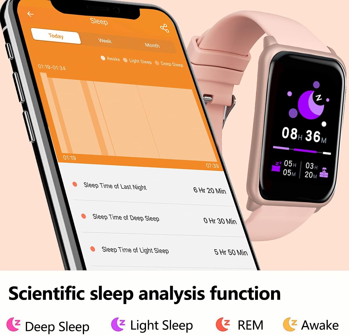 Reloj inteligente Fitness FITVII H86 monitor actividad (USADO)