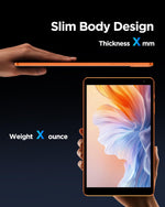 Tablet Android, Callsky de 8", Wi-Fi, Bluetooth 5.4, Octa-Core.