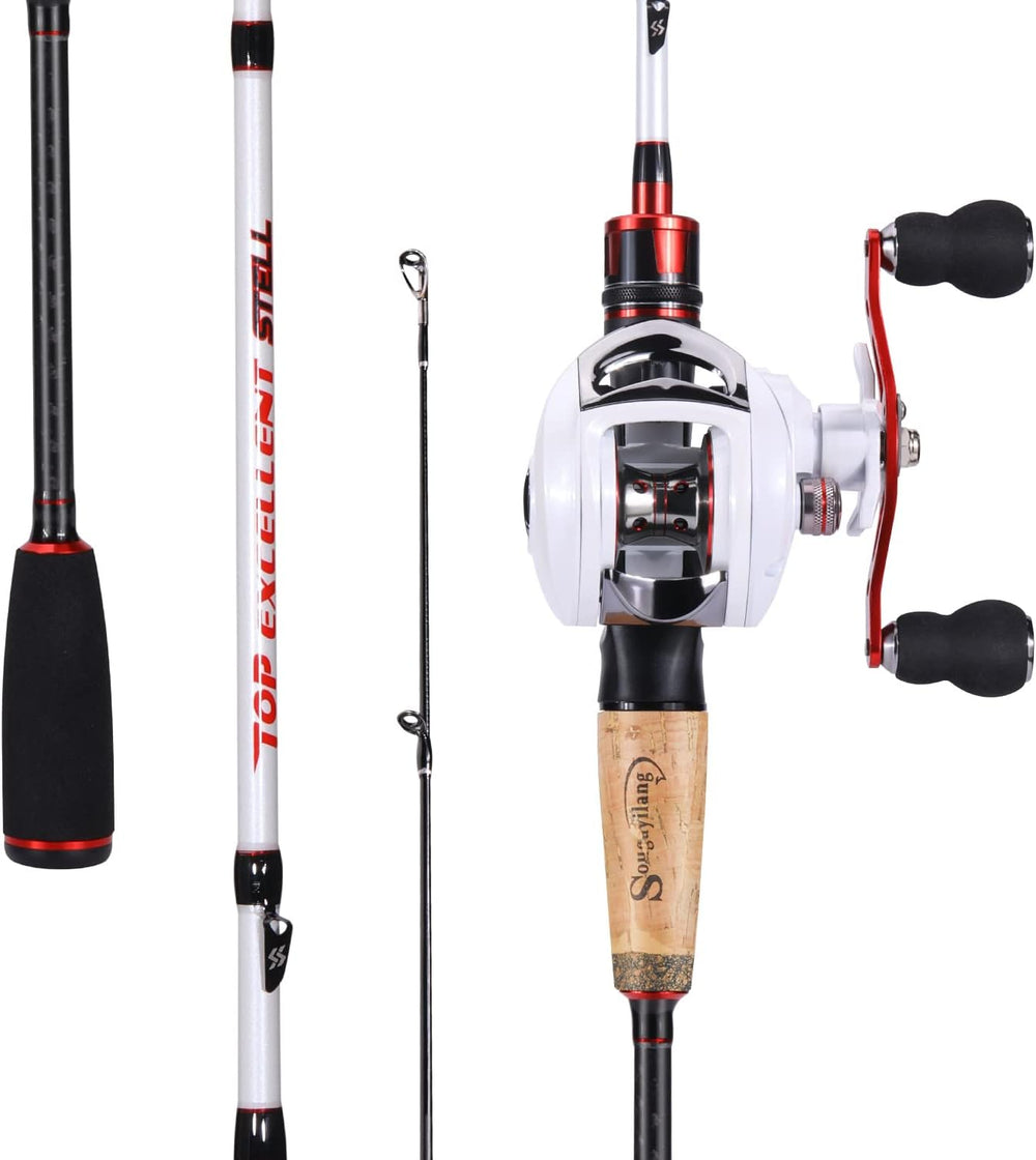 Combo Caña y Carrete Baitcaster Sougayilang 2 Pzas