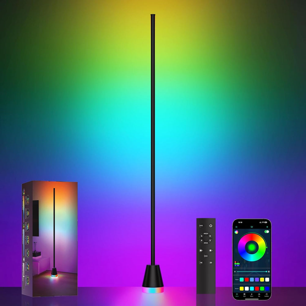 Lámpara de pie inteligente RGB de esquina con control remoto