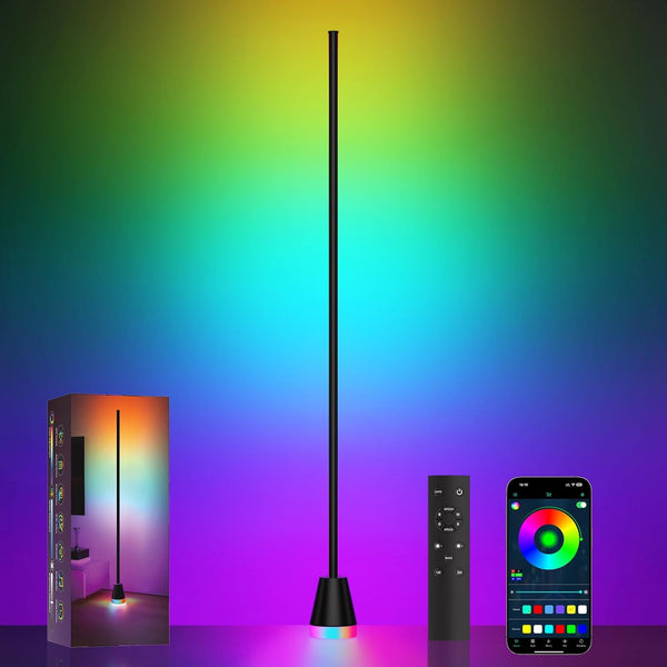 Lámpara de pie inteligente RGB de esquina control remoto