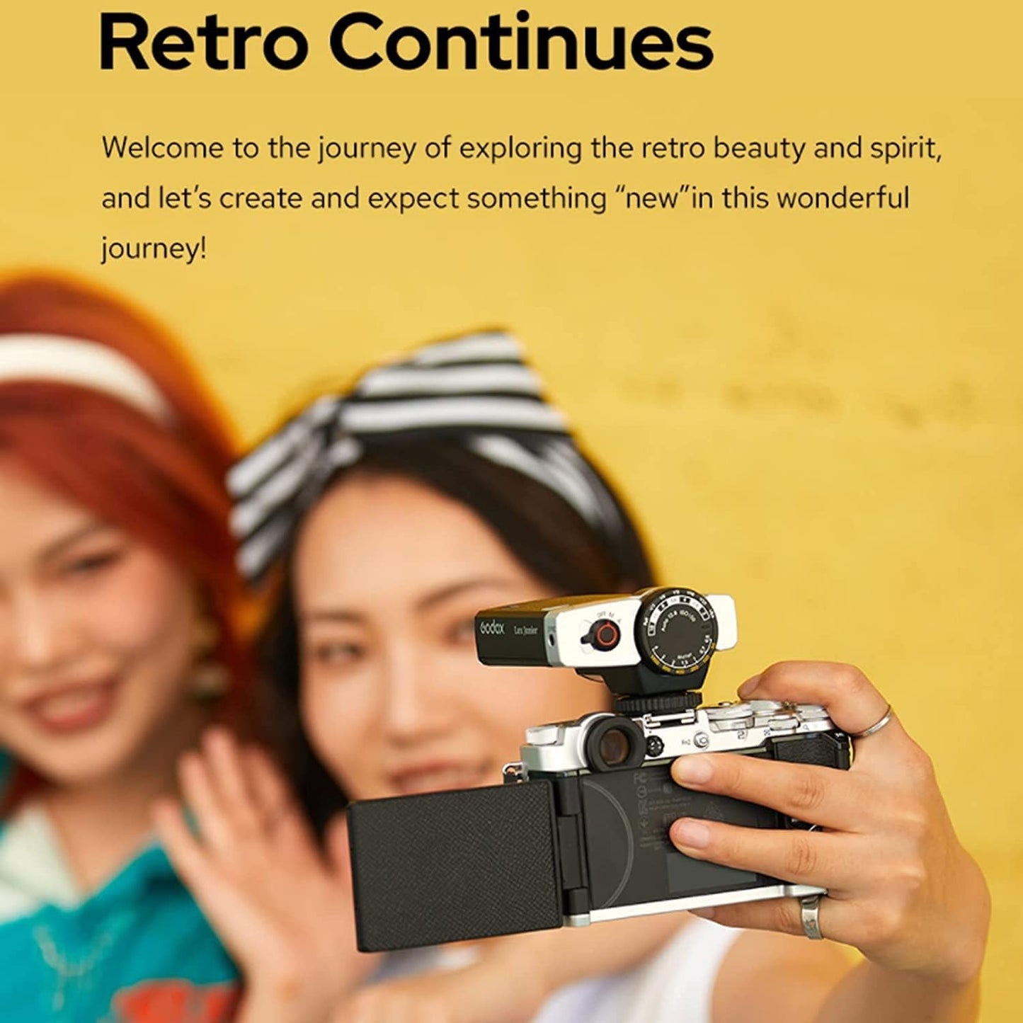 Flash de cámara retro, Godox Lux Junior,  7 niveles.