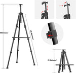 Caballete Para Pintar Lienzo 66” Portátil Metal Ajustable