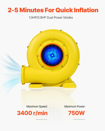 Soplador De Inflable De 680 W Y 750 W VEVOR (USADO)