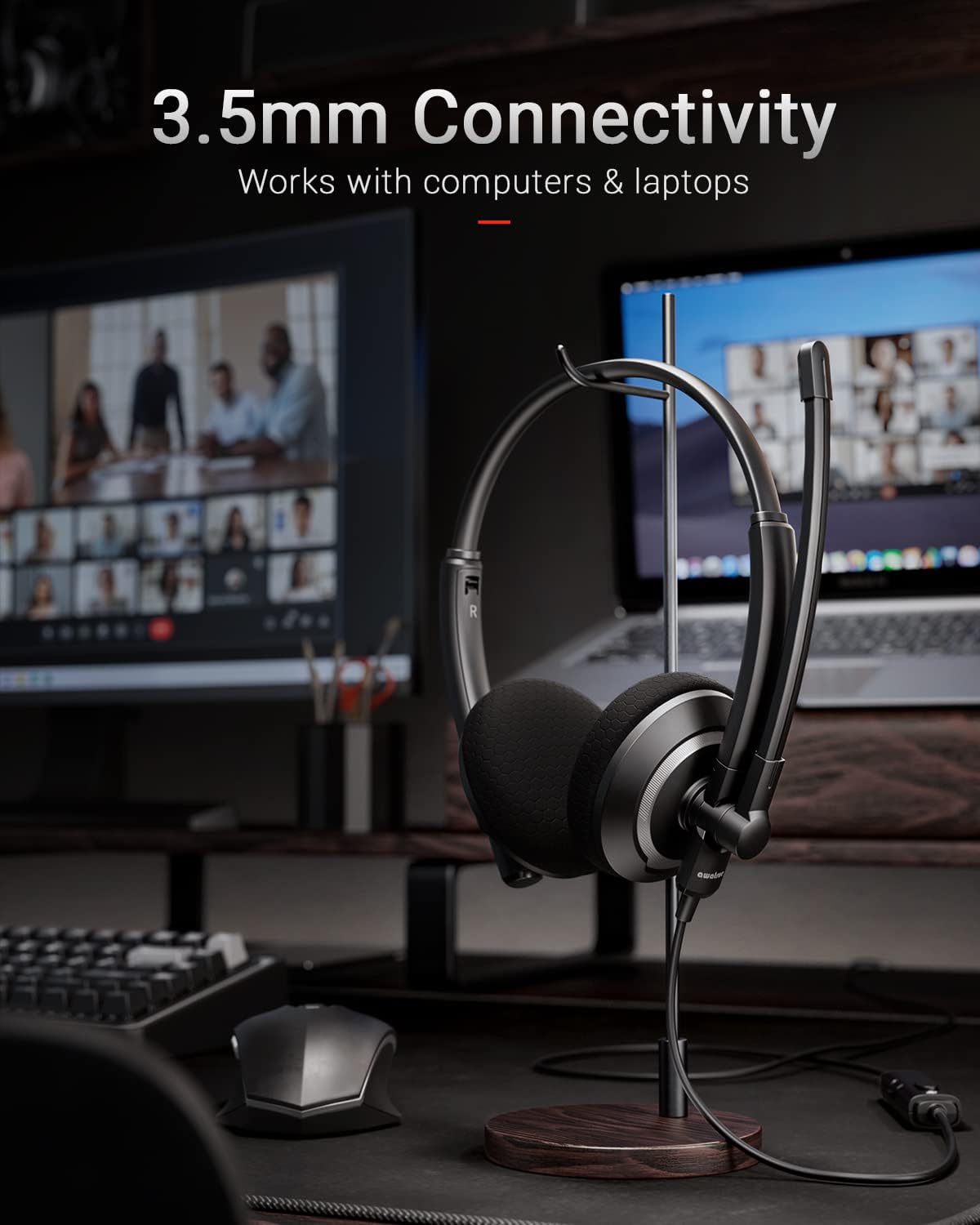 Auriculares Awatrue con cable y micrófono PC portátil