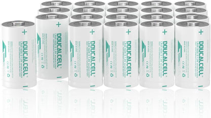 Paquete de 20 baterías alcalinas de celdas D 1,5 V LR20