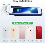 Carcasa Bateria 7000 mAh iPhone 6/7/8/SE Azul
