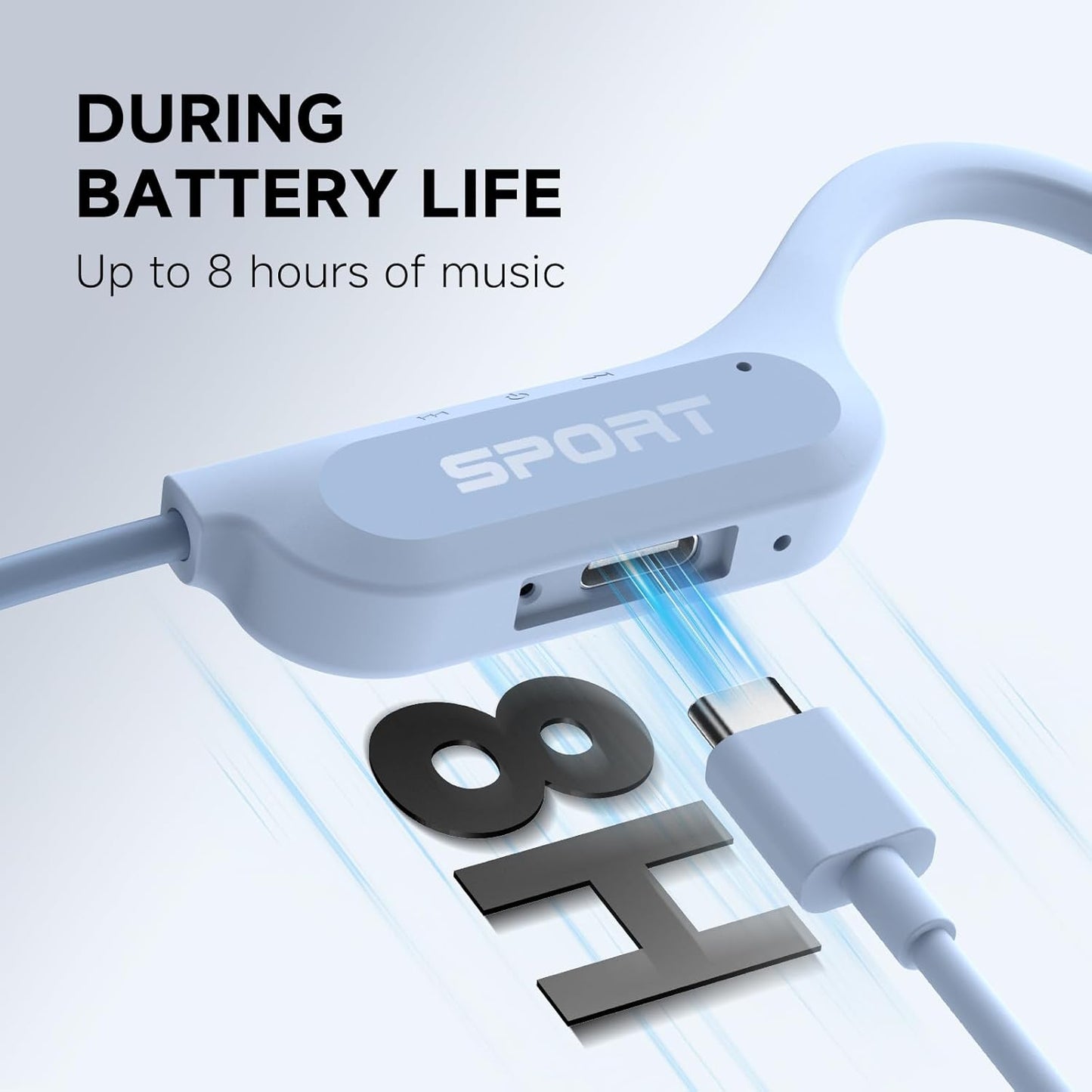 Auriculares de conducción ósea X14 Yorlu deportivos azul