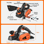 Cepilladora Eléctrica Topshak TS-EP2 900W 14500 RPM Para Madera
