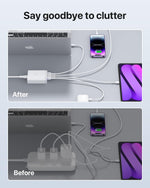 Estación de carga USB de 40 W, USB de 4 puertos con un puerto QC 3.0 SooPii